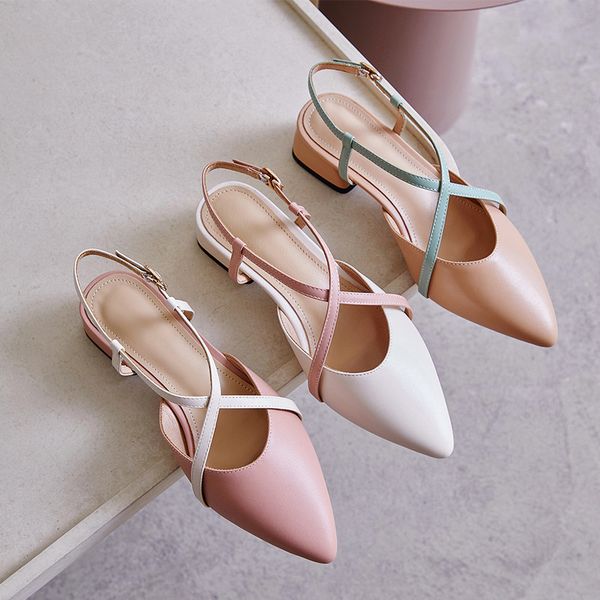dress shoes ymechic summer 2021 closed pointed toe cross strap slingback chunky heels woman sandals white pink low heel sandal party, Black
dress shoes ymechic summer 2021 closed pointed toe cross strap slingback chunky heels woman sandals white pink low heel sandal party, Black