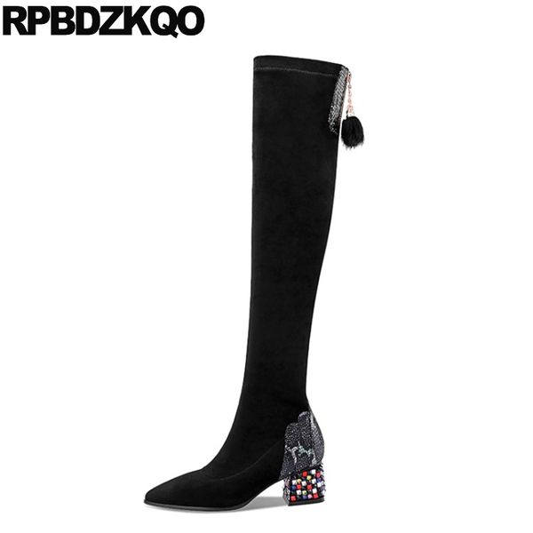 zipper black tall chunky shoes pointed toe long suede winter 10 thigh high boots for plus size women over the knee heel fashion
zipper black tall chunky shoes pointed toe long suede winter 10 thigh high boots for plus size women over the knee heel fashion