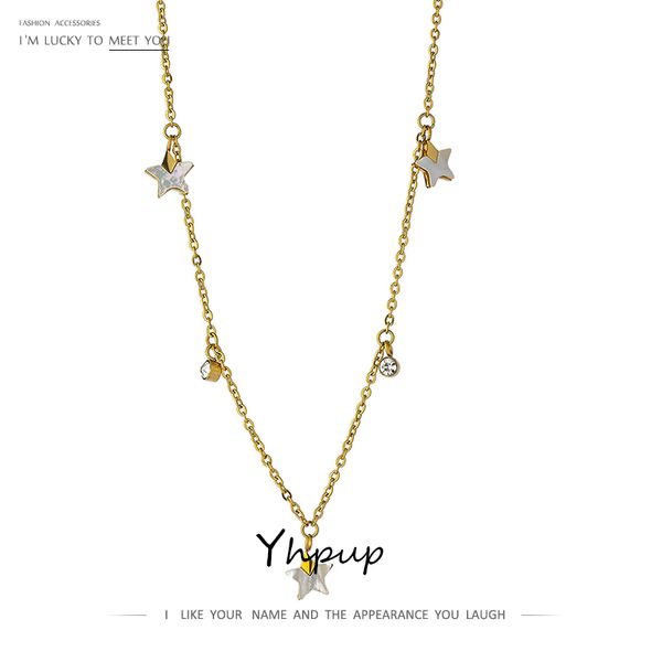 yhpup charm star shell chain necklace gold stainless steel jewelry new design necklace geometric collier collares for women, Silver
yhpup charm star shell chain necklace gold stainless steel jewelry new design necklace geometric collier collares for women, Silver