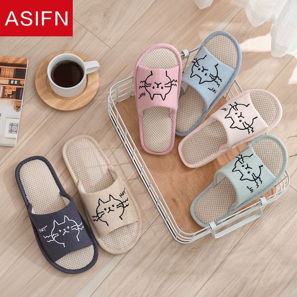 asifn women flax slippers cute cat slides non slip indoor ladies flip flops zapatos de mujer bathroom mules chaussures femme, Black
asifn women flax slippers cute cat slides non slip indoor ladies flip flops zapatos de mujer bathroom mules chaussures femme, Black