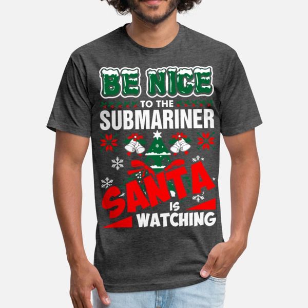 be nice to the submariner santa is watching t shirt men customized 100% cotton o-neck clothes graphic basic summer style normal shirt
be nice to the submariner santa is watching t shirt men customized 100% cotton o-neck clothes graphic basic summer style normal shirt