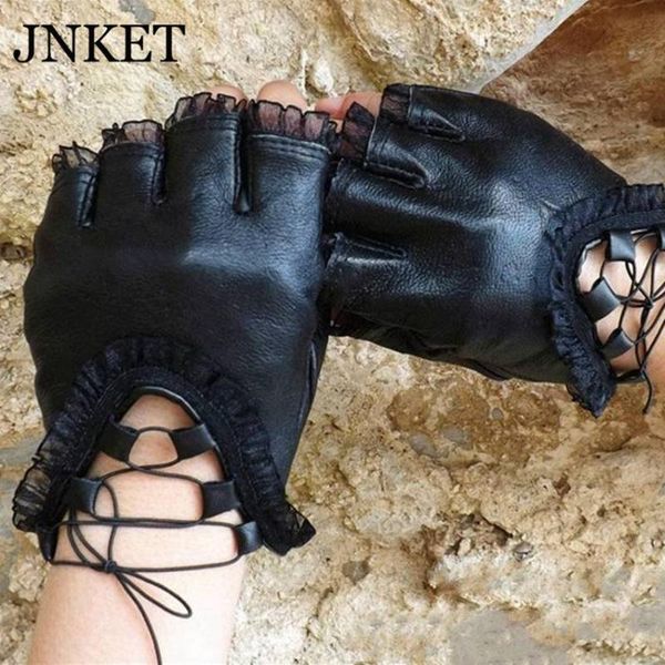 jnket women' genuine leather gloves fashion entertainers fingerless lace gloves driving sheepskin lace lacing, Blue;gray
jnket women' genuine leather gloves fashion entertainers fingerless lace gloves driving sheepskin lace lacing, Blue;gray