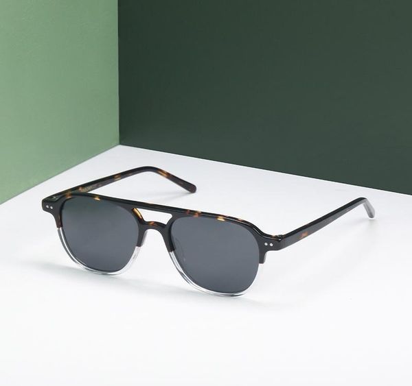 2020 new acetate sun glasses retro pilot toad mirror style brand design double beam sunglasses men polarized de06, White;black
2020 new acetate sun glasses retro pilot toad mirror style brand design double beam sunglasses men polarized de06, White;black
