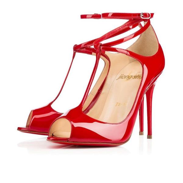 2020 red bottom fashion high heels patent leather women party wedding triple spikes pointed toes pumps dress shoes with box a52, Black
2020 red bottom fashion high heels patent leather women party wedding triple spikes pointed toes pumps dress shoes with box a52, Black