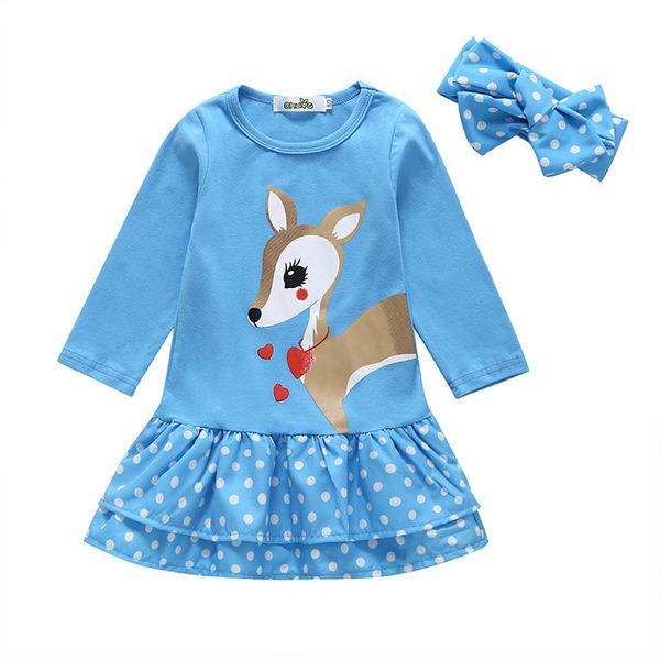 new arrival toddler baby girl kids clothes long sleeve cartoon deer t-shirt dress set z0128, White
new arrival toddler baby girl kids clothes long sleeve cartoon deer t-shirt dress set z0128, White