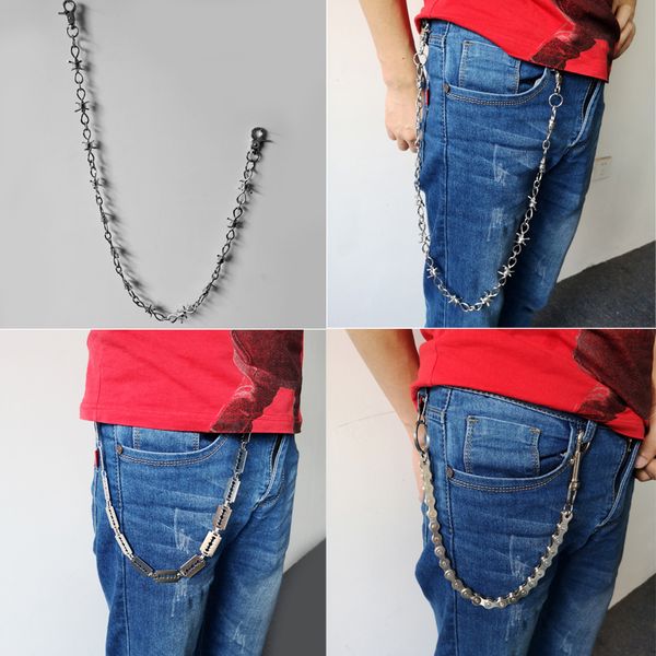 new simple metal waist chain razor blades thorns street keychain key chains fashion punk hip hop jewelry pants belt waist chain, Silver
new simple metal waist chain razor blades thorns street keychain key chains fashion punk hip hop jewelry pants belt waist chain, Silver
