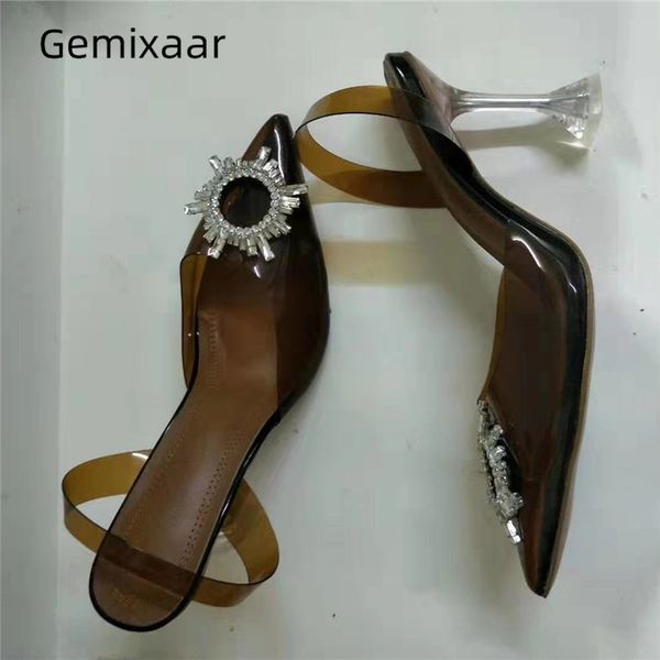 clear crystal goblet heel sandals women transparent pvc jelly color pointed toe rhinestone sunflower buckle party shoes woman, Black
clear crystal goblet heel sandals women transparent pvc jelly color pointed toe rhinestone sunflower buckle party shoes woman, Black
