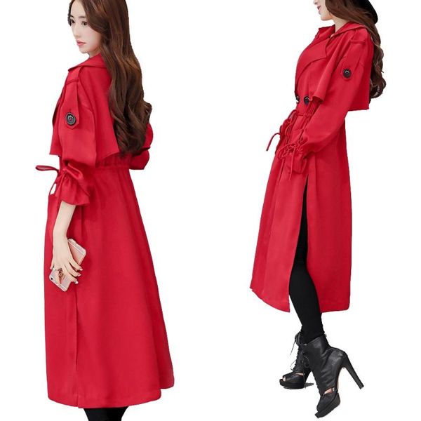 women's trench coats spring and autumn solid female double-breasted long over-the-knee women' medium-long loose elegant slim outer, Tan;black
women's trench coats spring and autumn solid female double-breasted long over-the-knee women' medium-long loose elegant slim outer, Tan;black