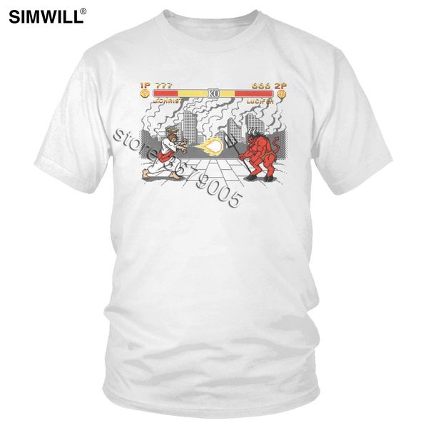 funny jesus vs satan devil tee men's cotton the final battle hell game tshirt short sleeves o neck t-shirt urban fashion t shirt
funny jesus vs satan devil tee men's cotton the final battle hell game tshirt short sleeves o neck t-shirt urban fashion t shirt