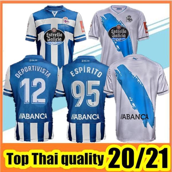 20/21 depor soccer jersey 2020 2021 home away football shirt, Black;yellow