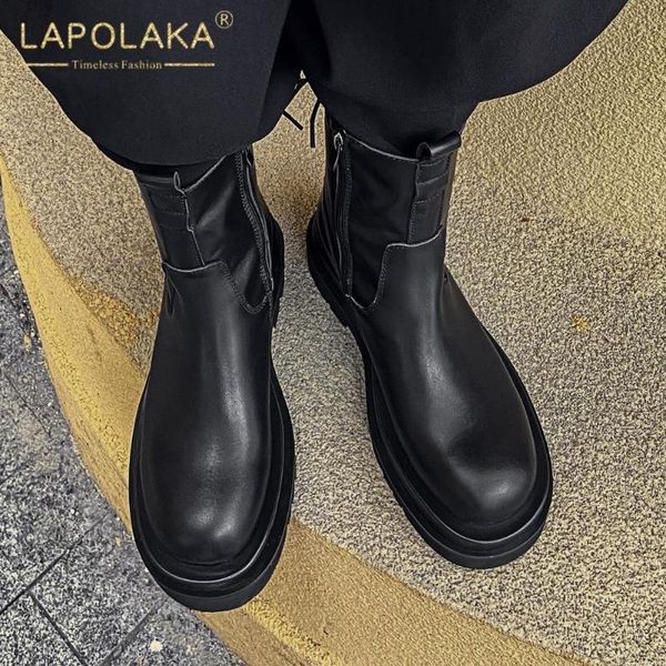 lapolaka новые поступления из натуральной кожи улица тенденции моды женская обувь сапоги non-slip простой luxury ботильоны женский, Black
lapolaka новые поступления из натуральной кожи улица тенденции моды женская обувь сапоги non-slip простой luxury ботильоны женский, Black