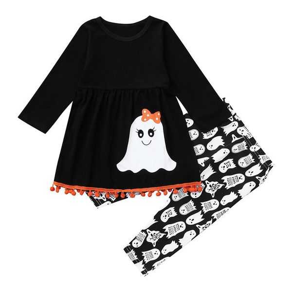 kids girls halloween clothes ghost printed a-dress hairball tassel kids elastic cartoon trousers toddler girls leisure clothes 060903, White
kids girls halloween clothes ghost printed a-dress hairball tassel kids elastic cartoon trousers toddler girls leisure clothes 060903, White