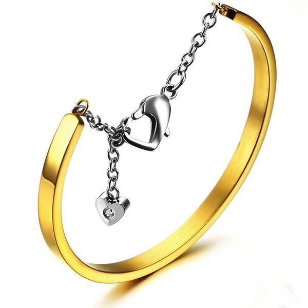 bangle fashion titanium steel bangle, 316l stainless little heart charm bracelet for girls, 4 colors choice, Black
bangle fashion titanium steel bangle, 316l stainless little heart charm bracelet for girls, 4 colors choice, Black