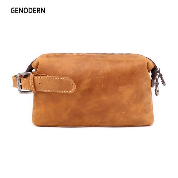 genodern vintage men cosmetic bag case crazy horse leather make up bags travel toiletry wash bag men handbag clutch
genodern vintage men cosmetic bag case crazy horse leather make up bags travel toiletry wash bag men handbag clutch