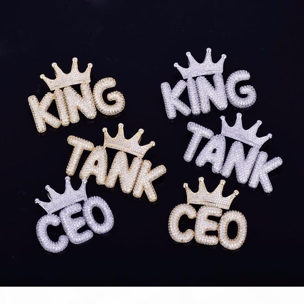 crown small bubble letters necklaces & pendant with 4mm gold silver tennis chain custom name hip hop jewelry
crown small bubble letters necklaces & pendant with 4mm gold silver tennis chain custom name hip hop jewelry