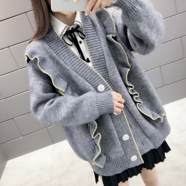 korean women sweater cardigan design female knitted cardigan knit sweater autumn winter fashion loose warm cardigan, White;black
korean women sweater cardigan design female knitted cardigan knit sweater autumn winter fashion loose warm cardigan, White;black