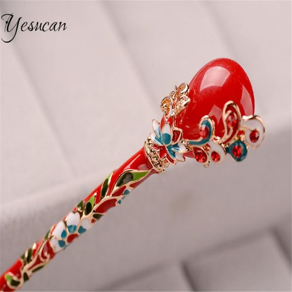 cloisonne headdress vintage women hairpin color stone design hairsticks ancient style hairpin hair jewelry accessories, Golden;silver
cloisonne headdress vintage women hairpin color stone design hairsticks ancient style hairpin hair jewelry accessories, Golden;silver