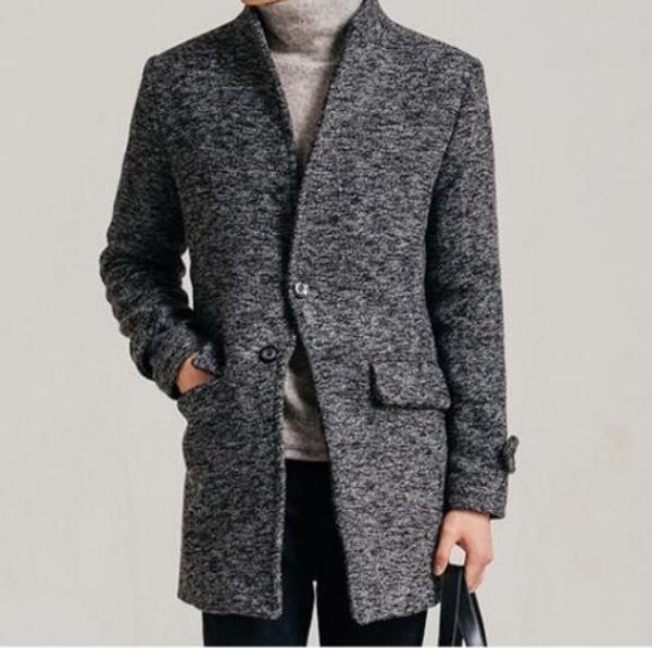 s-5xl 2020 winter men's new fashion long and medium-sized slim woolen collar single-row coat, Black
s-5xl 2020 winter men's new fashion long and medium-sized slim woolen collar single-row coat, Black