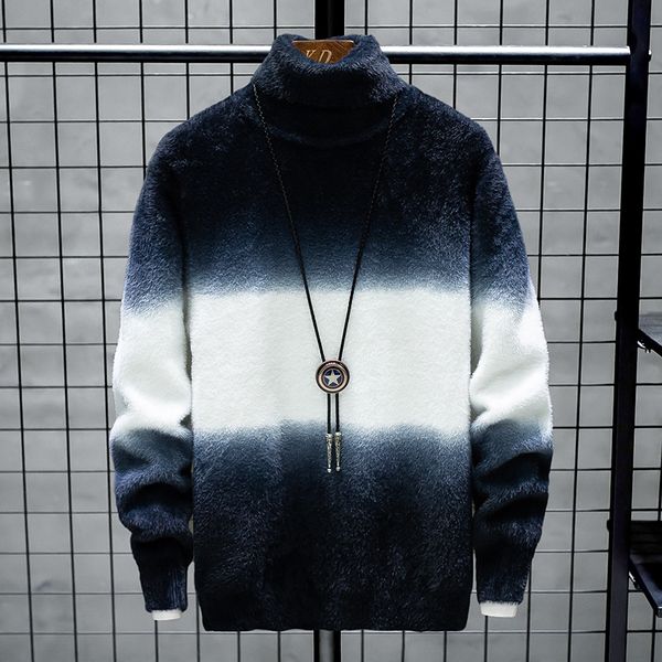 men's sweaters turtleneck cashmere sweater men 2021 winter handsome thick warm mens knitwear fashion pull homme pullover, White;black
men's sweaters turtleneck cashmere sweater men 2021 winter handsome thick warm mens knitwear fashion pull homme pullover, White;black