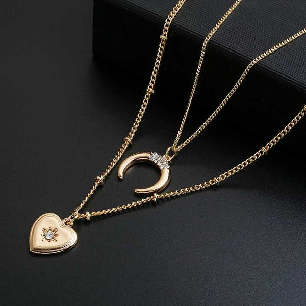 pendant necklaces vintage multilayer necklace for women gold color heart moon horn crescent charm chains choker jewelry, Silver
pendant necklaces vintage multilayer necklace for women gold color heart moon horn crescent charm chains choker jewelry, Silver