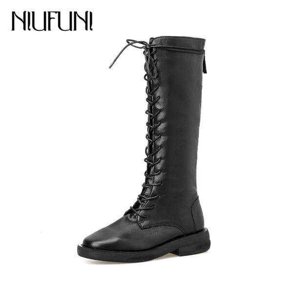 niufuni autumn winter boots women cross tied square heel knee high boots pu leather zipper black shoes woman fashion botas mujer
niufuni autumn winter boots women cross tied square heel knee high boots pu leather zipper black shoes woman fashion botas mujer