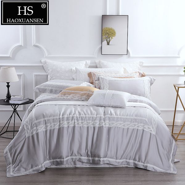 high-end king size grey 4 piece bedding sets lace princess organic natural 100% tencel lyocell duvet cover bed sheet set
high-end king size grey 4 piece bedding sets lace princess organic natural 100% tencel lyocell duvet cover bed sheet set