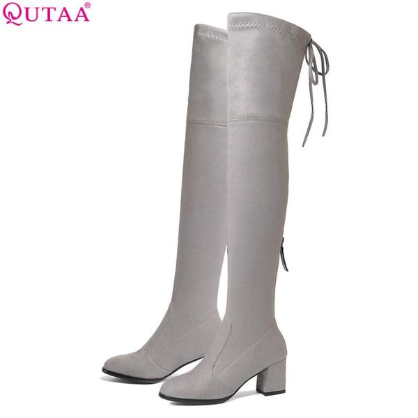 qutaa 2020 women winter shoes over the knee high boots fashion platform zipper square toe women motorcycle boots size 34-43, Black
qutaa 2020 women winter shoes over the knee high boots fashion platform zipper square toe women motorcycle boots size 34-43, Black
