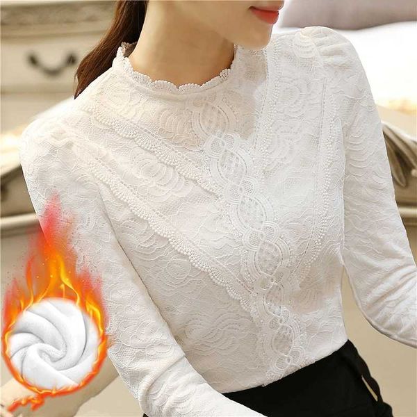 korean lace shirt women stand fleece thick black white long sleeve women t shirt autumn 2020 winter ropa mujer t80403
korean lace shirt women stand fleece thick black white long sleeve women t shirt autumn 2020 winter ropa mujer t80403