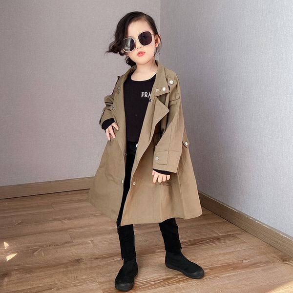 long style girls trench coats 2020 autumn children's clothing toddler girls trench solid kids outerwear and coats children, Blue;gray
long style girls trench coats 2020 autumn children's clothing toddler girls trench solid kids outerwear and coats children, Blue;gray