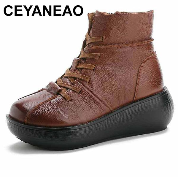 ceyaneao new authentic ankle boots women flat snow lace up boots winter warm plush waterproof female platform shoes plus size, Black
ceyaneao new authentic ankle boots women flat snow lace up boots winter warm plush waterproof female platform shoes plus size, Black