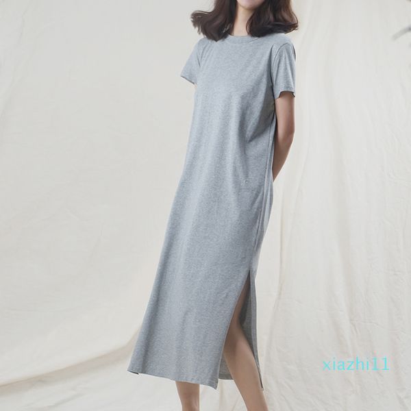 casual women split long dress o-neck short sleeve solid blue summer cotton t shirt dress sales, Black;pink
casual women split long dress o-neck short sleeve solid blue summer cotton t shirt dress sales, Black;pink