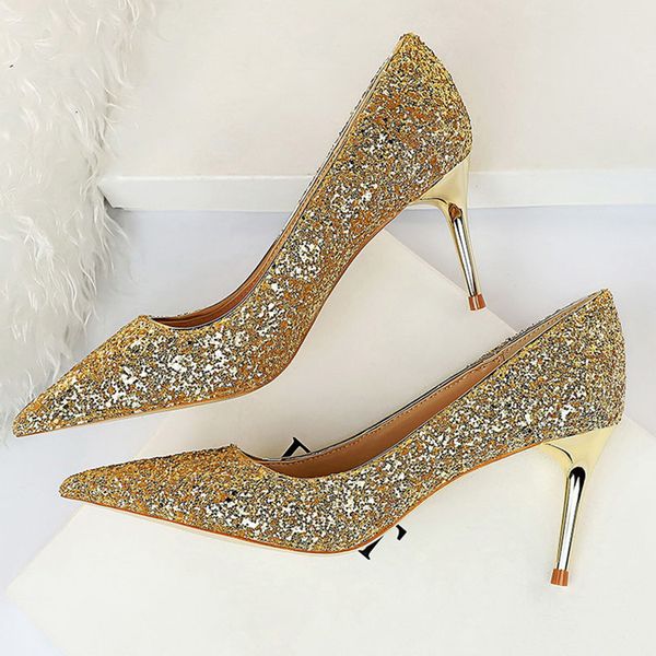 2020 women 7cm 9.5cm high heels glitter scarpins pumps plus size stiletto wedding bridal gold silver valentine escarpins shoes, Black
2020 women 7cm 9.5cm high heels glitter scarpins pumps plus size stiletto wedding bridal gold silver valentine escarpins shoes, Black