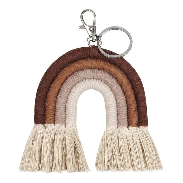 weaving rainbow keychains for women tassel macrame keyrings key holder jewelry a69f, Silver
weaving rainbow keychains for women tassel macrame keyrings key holder jewelry a69f, Silver