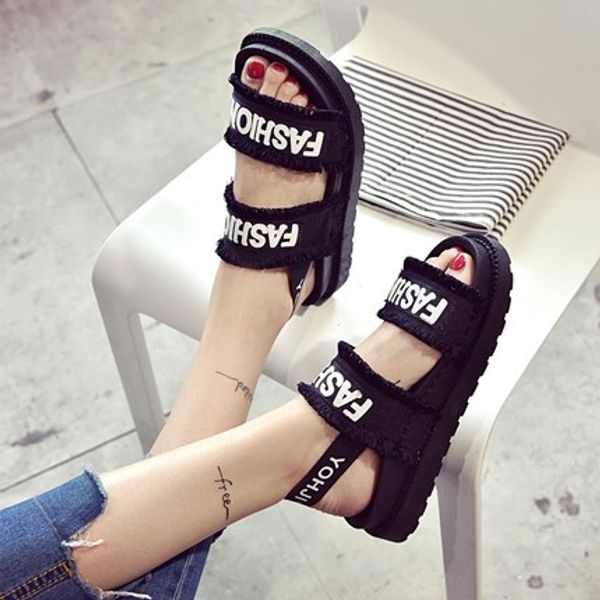 fashion sandals women summer flat bottom magic paste rome shoes korean fashion sports beach shoes girl shoes, Black
fashion sandals women summer flat bottom magic paste rome shoes korean fashion sports beach shoes girl shoes, Black