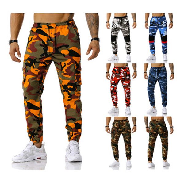 mens camouflage pencil jeans fashion trend big pockets striped zipper design male casual slim drawstring jean pants, Blue 
mens camouflage pencil jeans fashion trend big pockets striped zipper design male casual slim drawstring jean pants, Blue