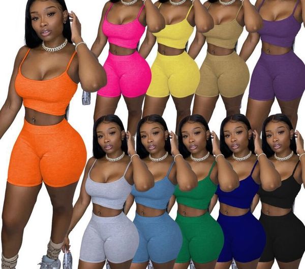 10 color summer womens tracksuit solid color casual women s clothing 2 piece set suspenders shorts suit plus size s-xl, Gray
10 color summer womens tracksuit solid color casual women s clothing 2 piece set suspenders shorts suit plus size s-xl, Gray