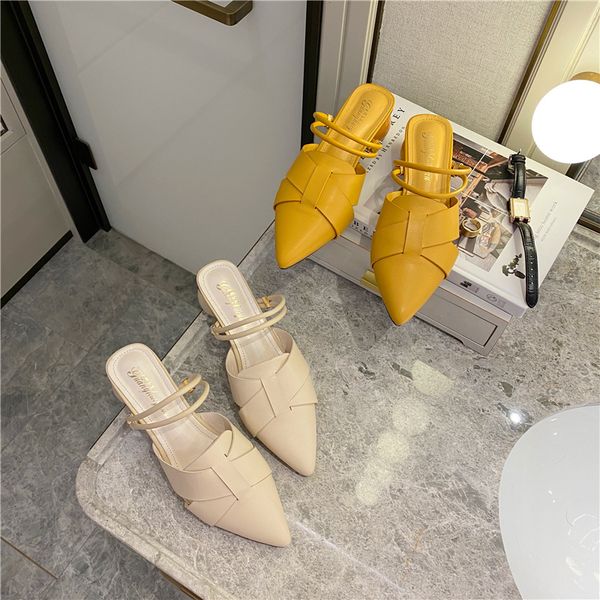 2020 pointed toe sandals women weave pump strange heel mules fashion slip on slides slingback shoes shallow sandalias mujer, Black
2020 pointed toe sandals women weave pump strange heel mules fashion slip on slides slingback shoes shallow sandalias mujer, Black