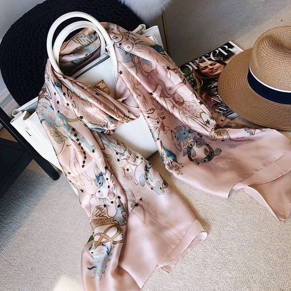 scarves 2021 designer women silk scarf 12 constellations shawls and wraps bandana bufanda foulard beach stoles, Blue;gray
scarves 2021 designer women silk scarf 12 constellations shawls and wraps bandana bufanda foulard beach stoles, Blue;gray