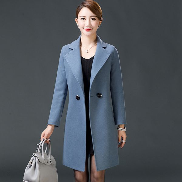 women's wool & blends long woolen coat female plus size coats and jackets women winter clothing abrigos mujer invierno 2021 kj202, Black
women's wool & blends long woolen coat female plus size coats and jackets women winter clothing abrigos mujer invierno 2021 kj202, Black