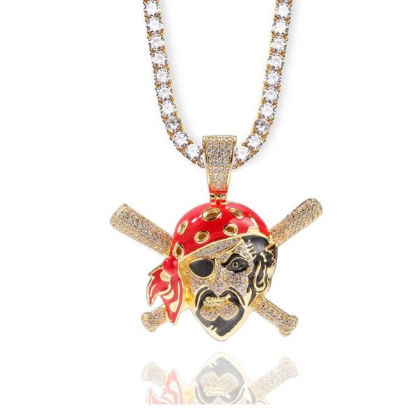 pendant necklaces hip hop cz micro inlaid zircon tennis necklace color skull pirate jewelry, Silver
pendant necklaces hip hop cz micro inlaid zircon tennis necklace color skull pirate jewelry, Silver