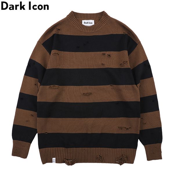dark big stripe destroyed street sweater men round neck men's sweater fashion sweaters for men streetwear clothing, White;black
dark big stripe destroyed street sweater men round neck men's sweater fashion sweaters for men streetwear clothing, White;black