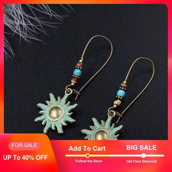 dangle earrings hanging for women ethnic sun flower drop earrings vintage jewelry fashion antique metal statement plant, Silver
dangle earrings hanging for women ethnic sun flower drop earrings vintage jewelry fashion antique metal statement plant, Silver