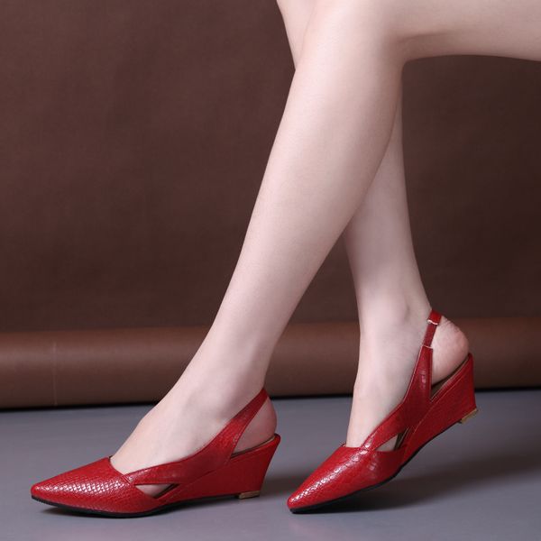 sandals fashion high heels pointed toe women summer wedge hollow back strap woman shoes 33-45, Black
sandals fashion high heels pointed toe women summer wedge hollow back strap woman shoes 33-45, Black
