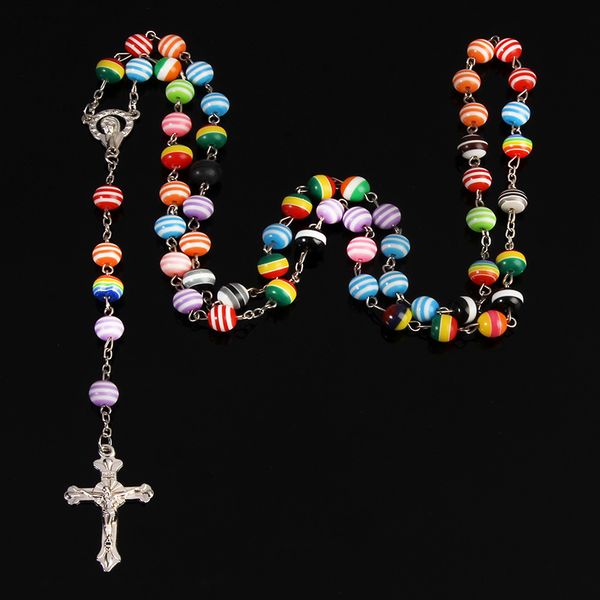 catholic new fashion handmade round rosary glass beads quality cross necklace pearl string cross pendant religious necklace, Silver
catholic new fashion handmade round rosary glass beads quality cross necklace pearl string cross pendant religious necklace, Silver