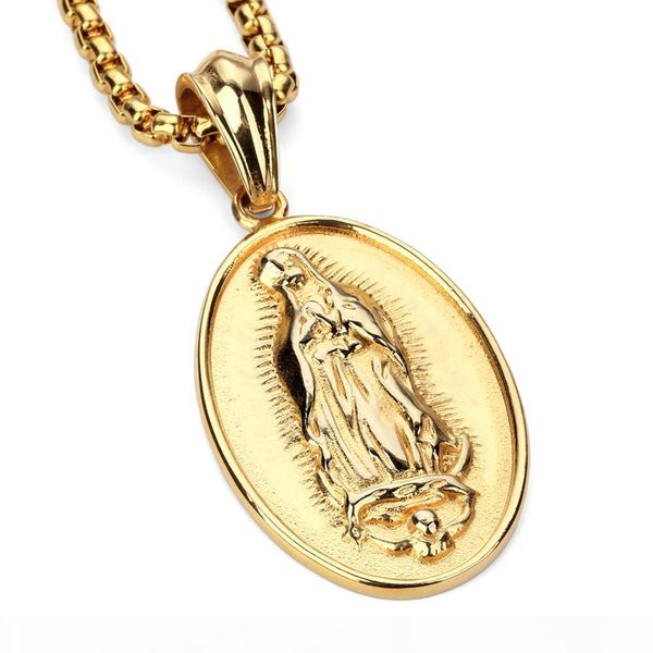 hip hop star with the virgin mary pendant male and female hip - hop hip - hop jewelry necklace spot, Silver 
hip hop star with the virgin mary pendant male and female hip - hop hip - hop jewelry necklace spot, Silver