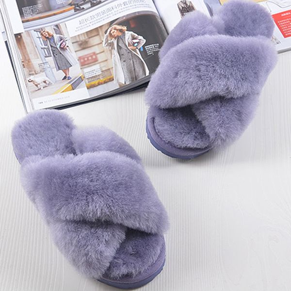 slippers ccfur arrivals women fashion wool winter shoes thick warm indoor slides female soft sliders s6055, Black
slippers ccfur arrivals women fashion wool winter shoes thick warm indoor slides female soft sliders s6055, Black