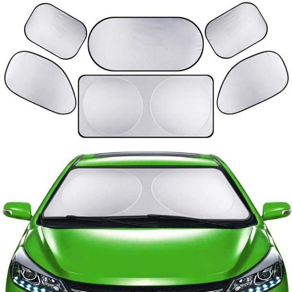 vodool 6pcs/set silver coated car windshield sunshade kit side front rear window sun shade cover block visor shield uv protector
vodool 6pcs/set silver coated car windshield sunshade kit side front rear window sun shade cover block visor shield uv protector
