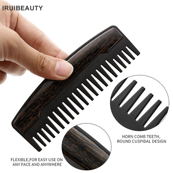 mini stainless steel beard comb wood grain handle large tooth comb hairdressing oil head easy to carry multifunctional, Silver
mini stainless steel beard comb wood grain handle large tooth comb hairdressing oil head easy to carry multifunctional, Silver