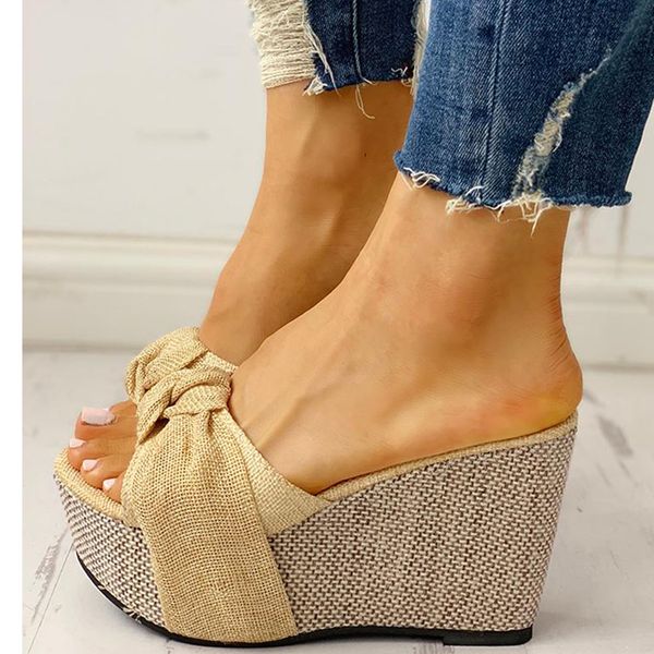 bow tied slip on leisure platform summer sandals 2020 wedges high heels women shoes woman mules flip flops, Black
bow tied slip on leisure platform summer sandals 2020 wedges high heels women shoes woman mules flip flops, Black