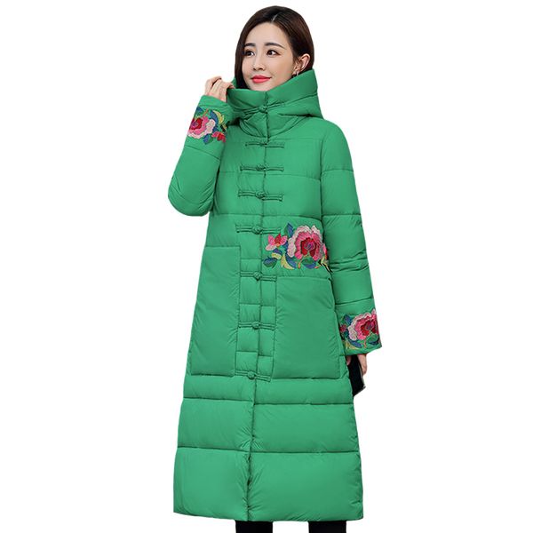 women's down & parkas winter jacket women plus size loose coat fashion embroidered long padded cotton hooded outwear, Black
women's down & parkas winter jacket women plus size loose coat fashion embroidered long padded cotton hooded outwear, Black